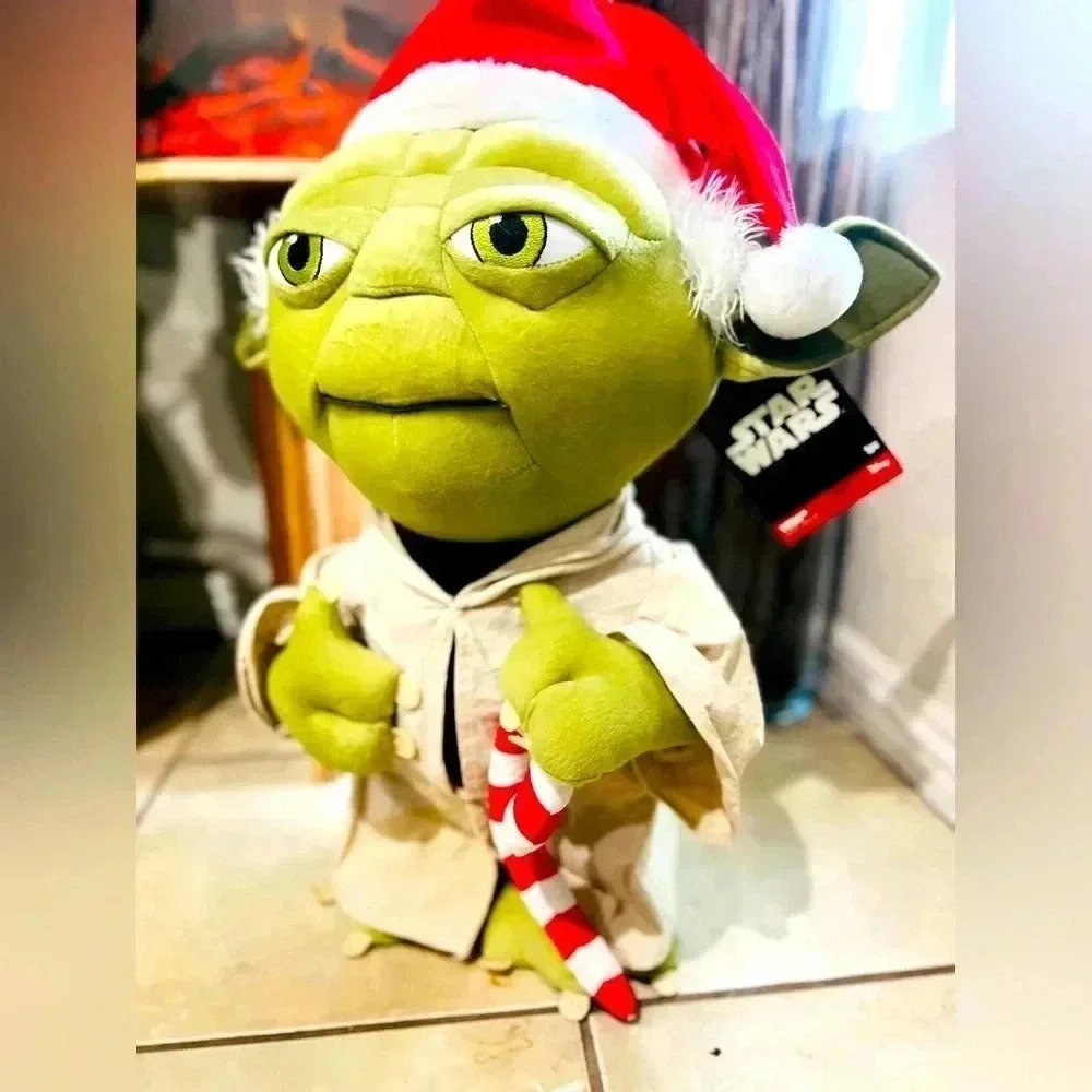 BIG 20 inch Tall Star Wars Yoda Plush- Christmas Santa Claus by Gemmy